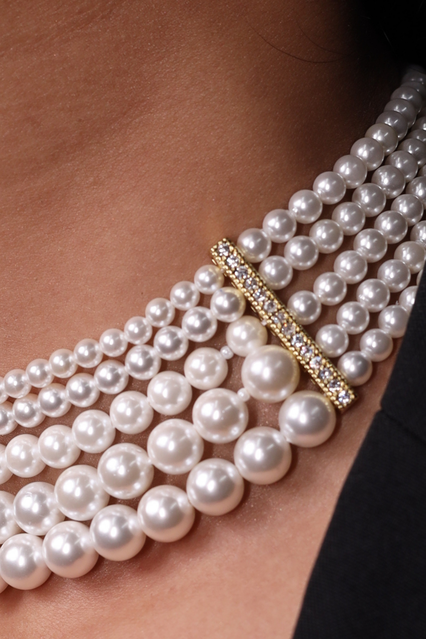 Layered Pearl Choker