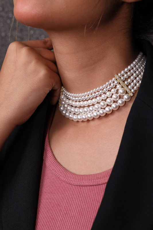 Layered Pearl Choker