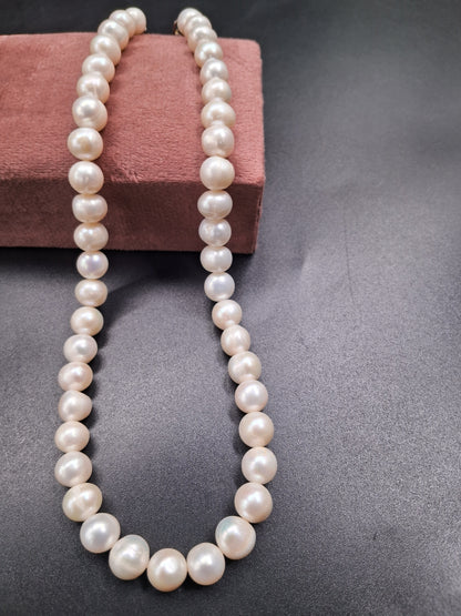 Delicate Real Pearl Necklace – 8mm with Natural Real Pearls