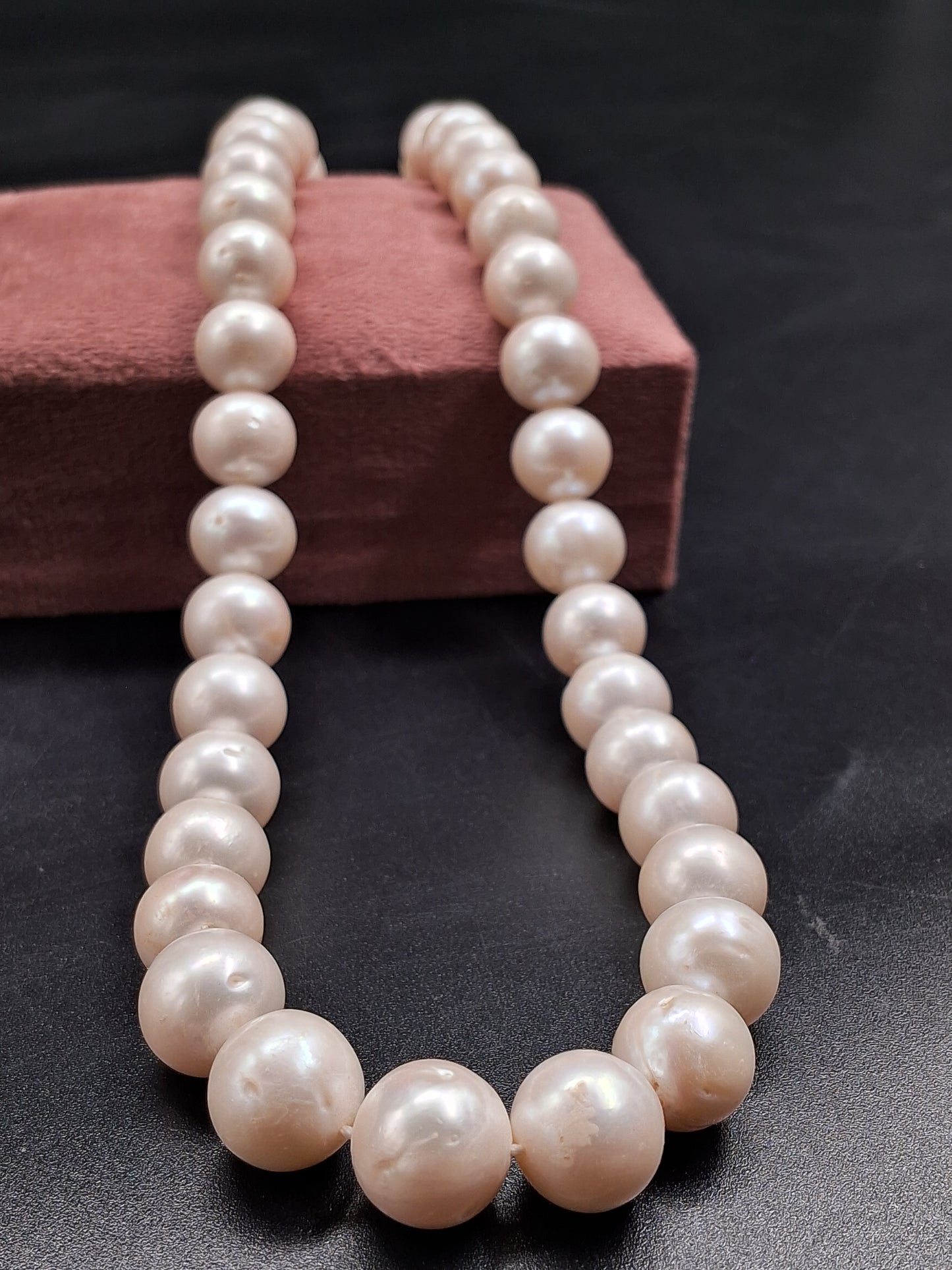 Luxury Real Pearl Necklace – 12mm Statement Pearls