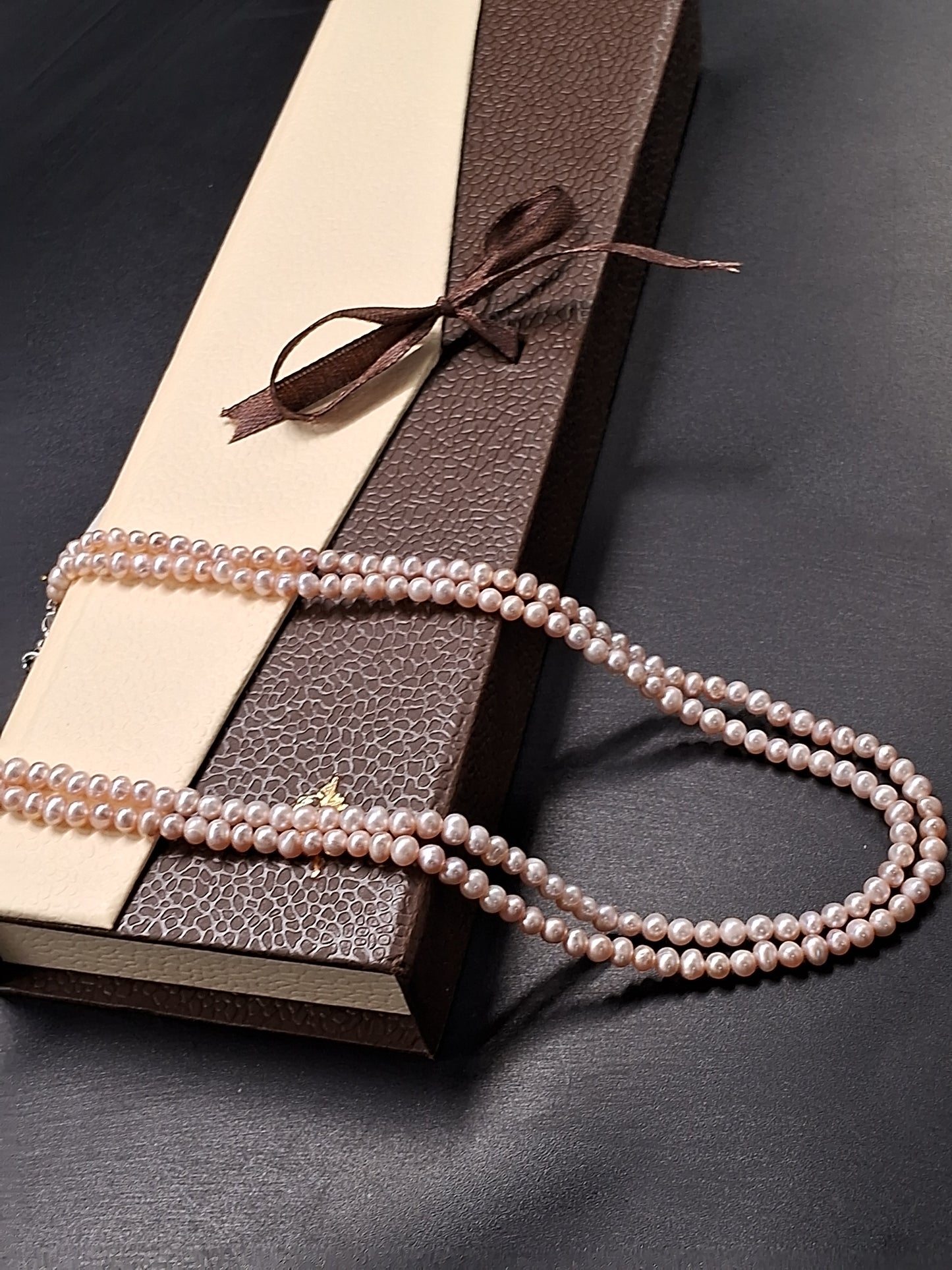 Natural PRCS Pearl Necklace – Elegant Multi-Strand Design