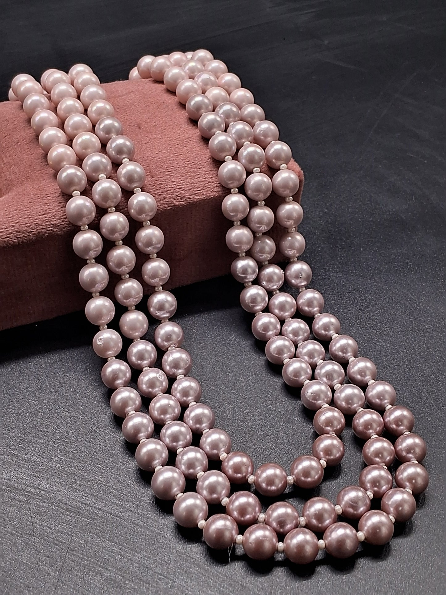 Blush Multi-Layer Shell Pearl Necklace for Festive Wear | Handcrafted Natural Jewelry