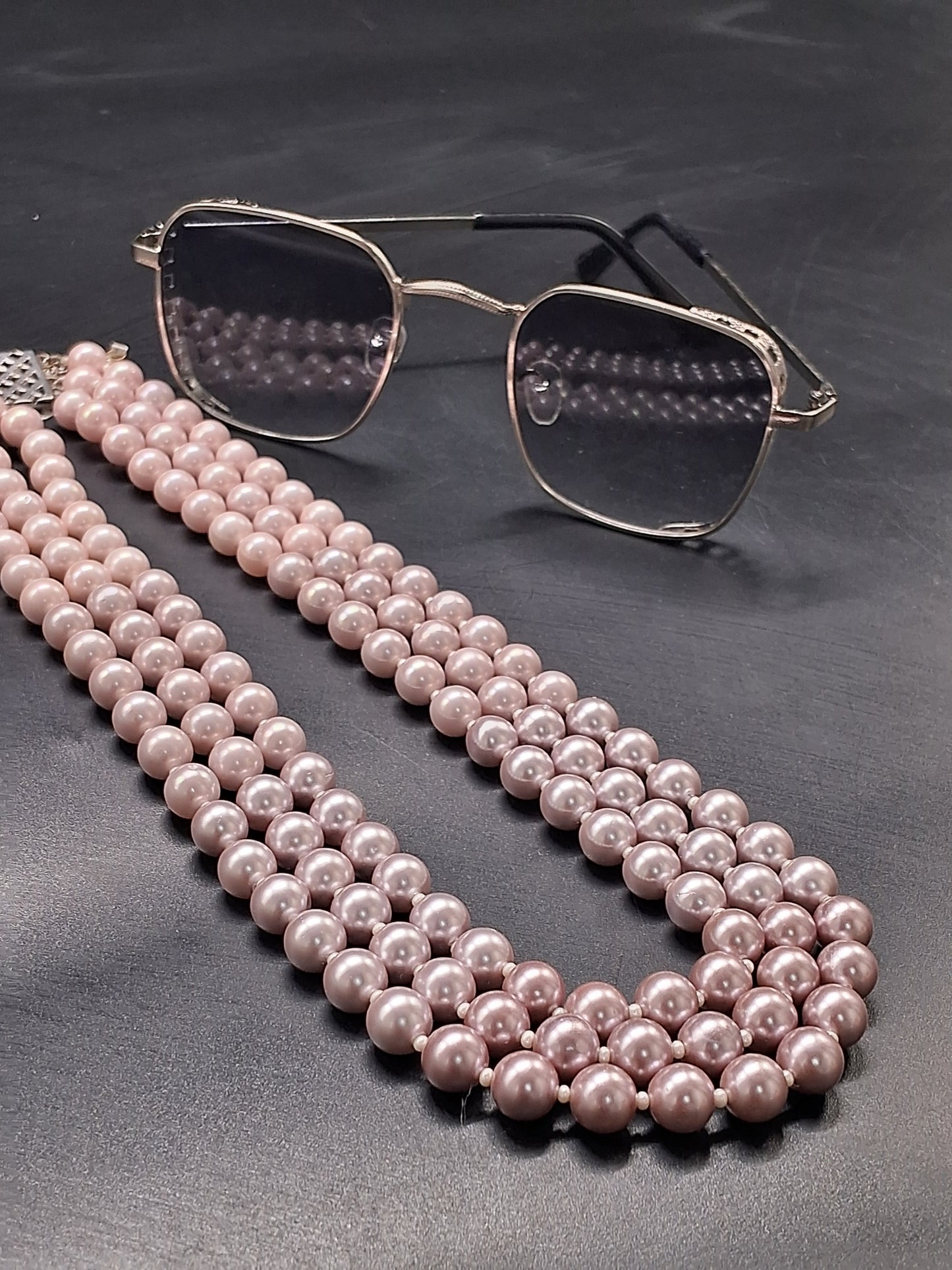 Blush Multi-Layer Shell Pearl Necklace for Festive Wear | Handcrafted Natural Jewelry