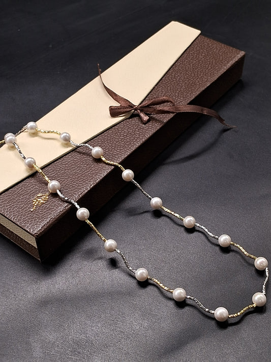 Summer Beautiful 8mm Shell Pearl String Necklace