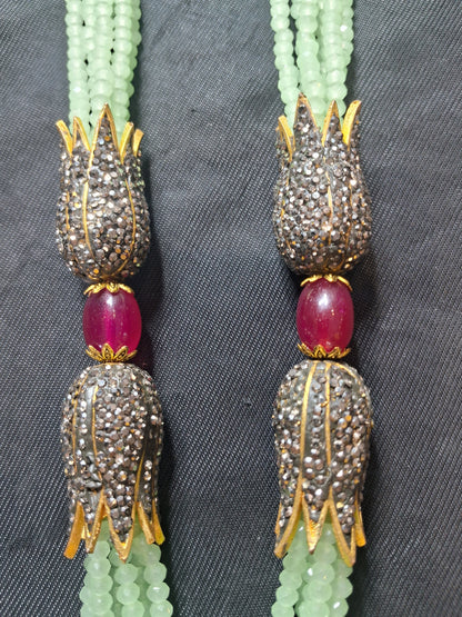 Delicately Handcrafted Mint Onyx Necklace