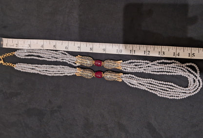 Classic Grey Onyx Beaded Necklace
