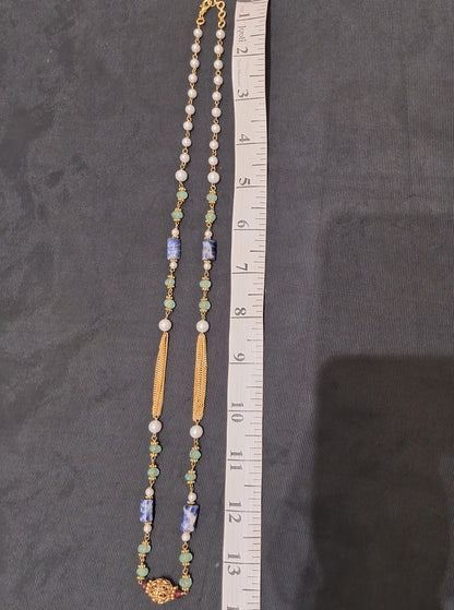 “Designer Aventurine & Sodalite Bead Necklace”