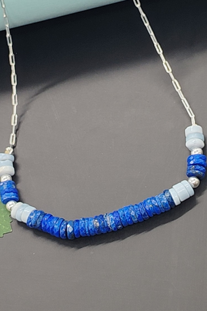 Beautiful Lapis Lazuli Gemstone with 925 Silver