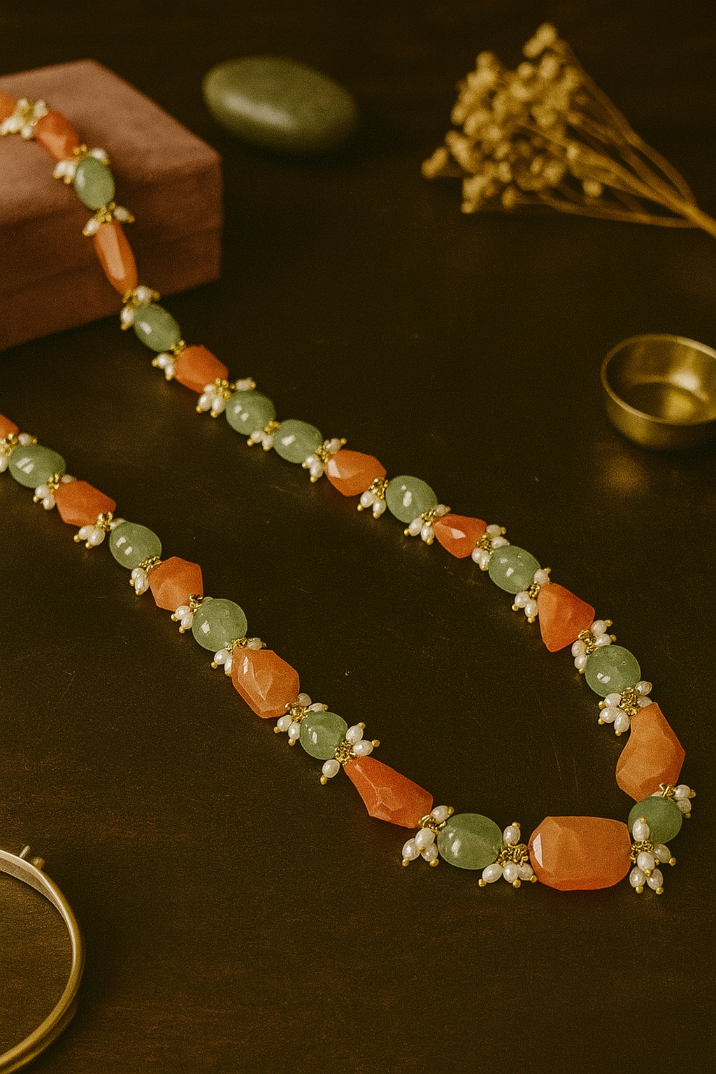Fiery Orange Coroline Necklace – Handcrafted Carnelian Healing Jewelry