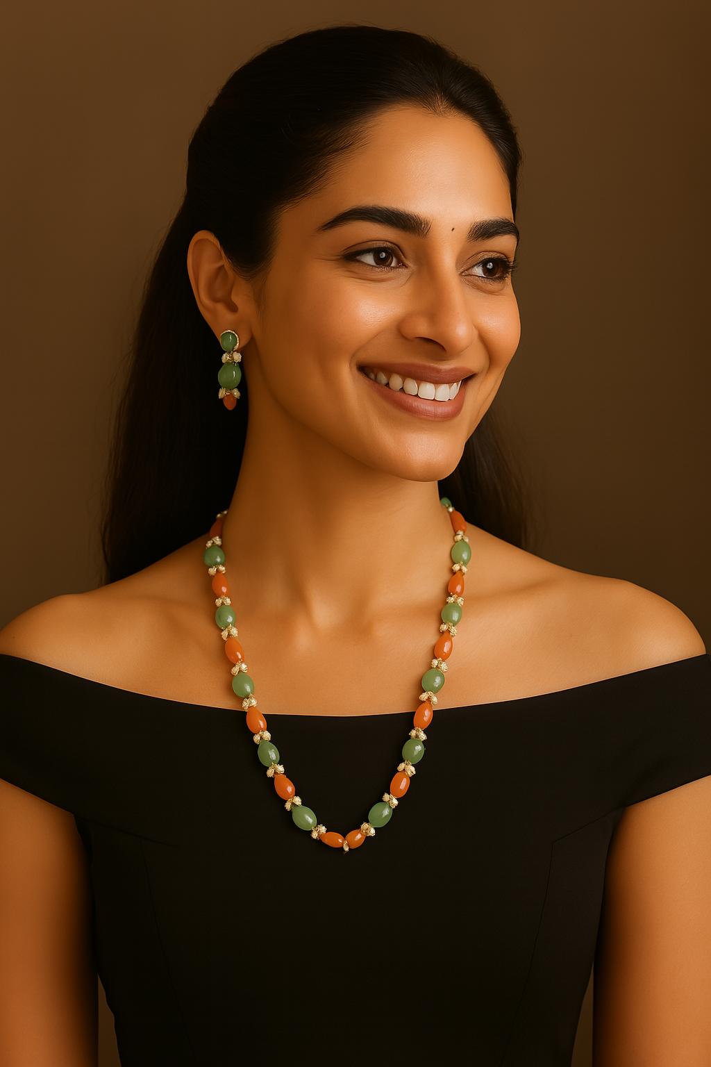 Fiery Orange Coroline Necklace – Handcrafted Carnelian Healing Jewelry