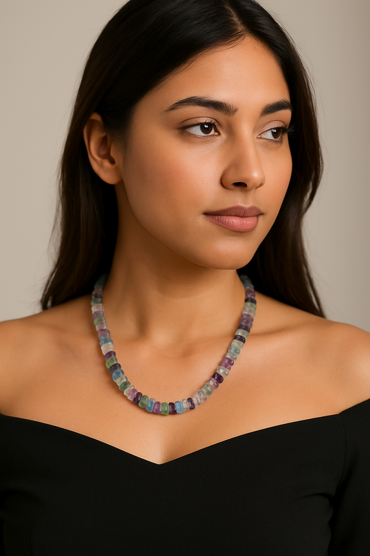 Designer & Elegant Fluorite Natural String Necklace