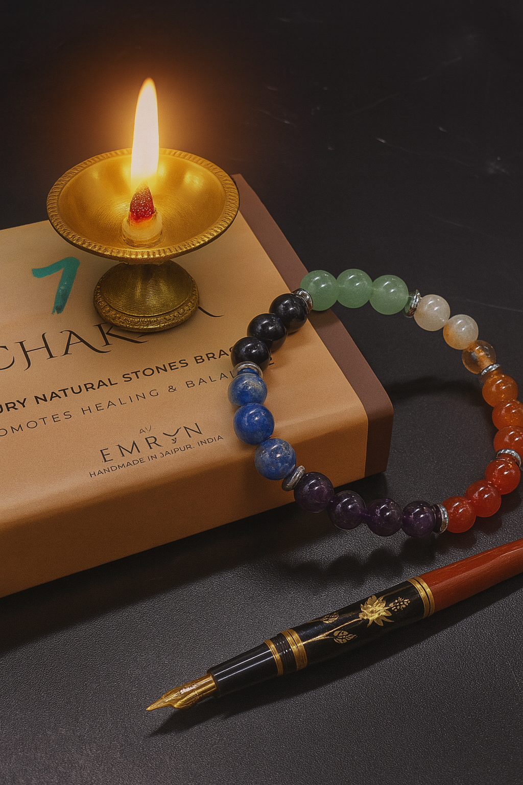7 Chakra Luxury Gemstone Bracelet – Natural Healing Crystals by Emryn