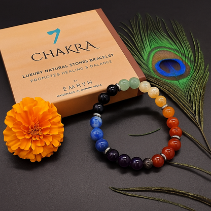 7 Chakra Luxury Gemstone Bracelet – Natural Healing Crystals by Emryn