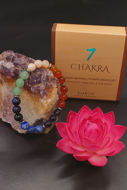 7 Chakra Luxury Gemstone Bracelet – Natural Healing Crystals by Emryn