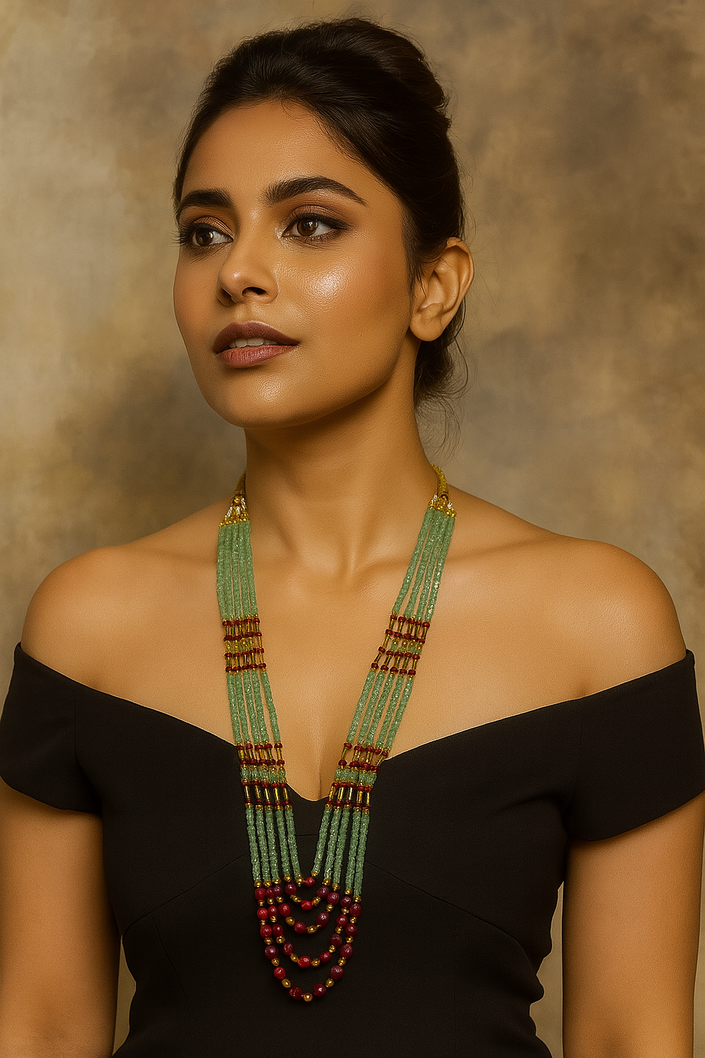 Elegance Handcrafted Sea Green Onyx Necklace