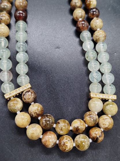 Luxury Green Garnet Necklace – Ethically Sourced 10 mm Gemstone Beads