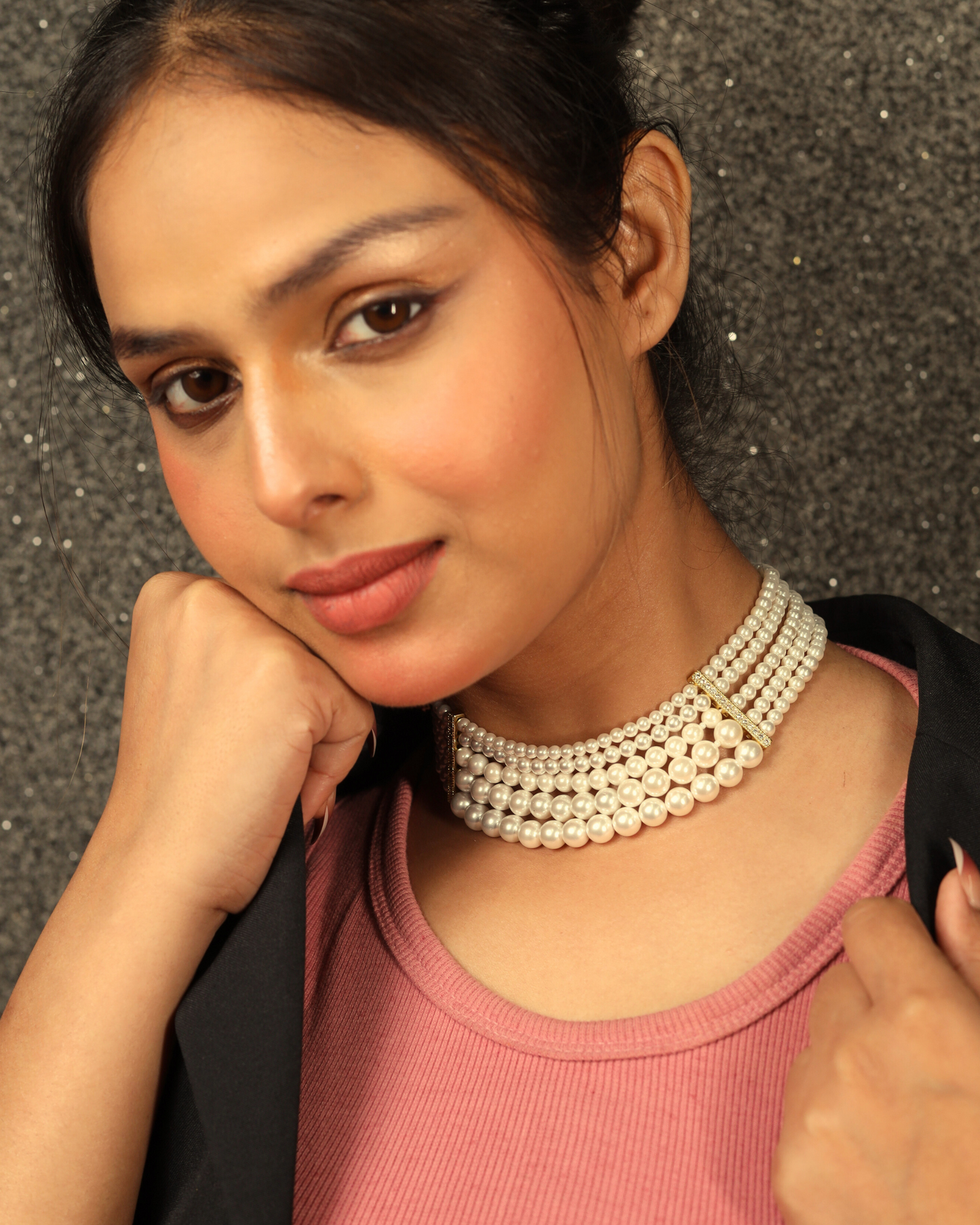 Layered Pearl Choker