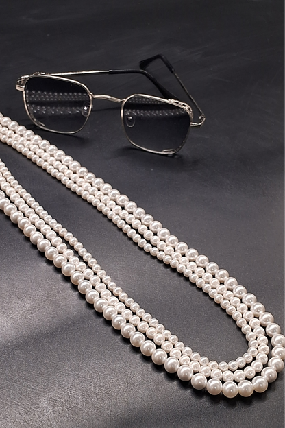 Elegant Shell Pearl Necklace – Multi-Strand Classic Design