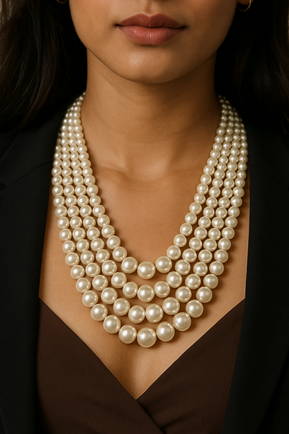 Elegant White Shell Pearl Necklace | Timeless Jewelry for Weddings & Everyday Wear