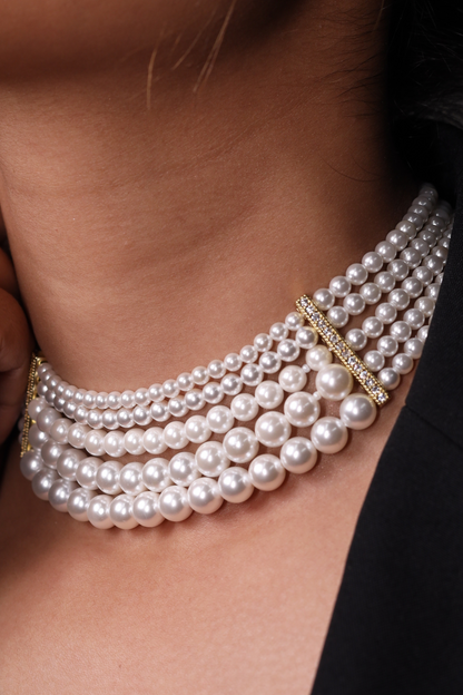 Layered Pearl Choker