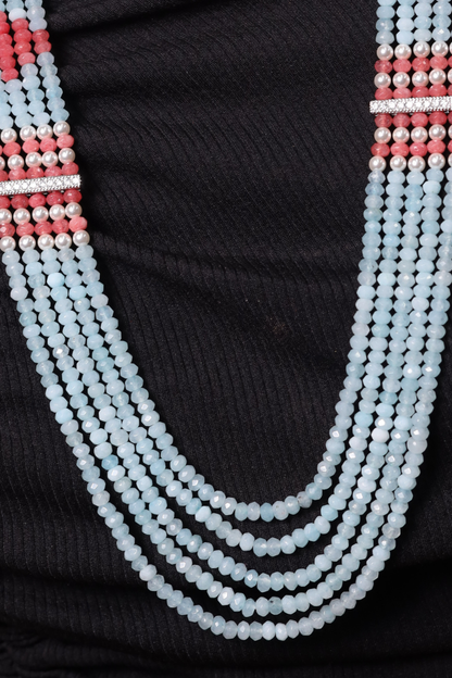 Sky Blue Onyx Beads Necklace