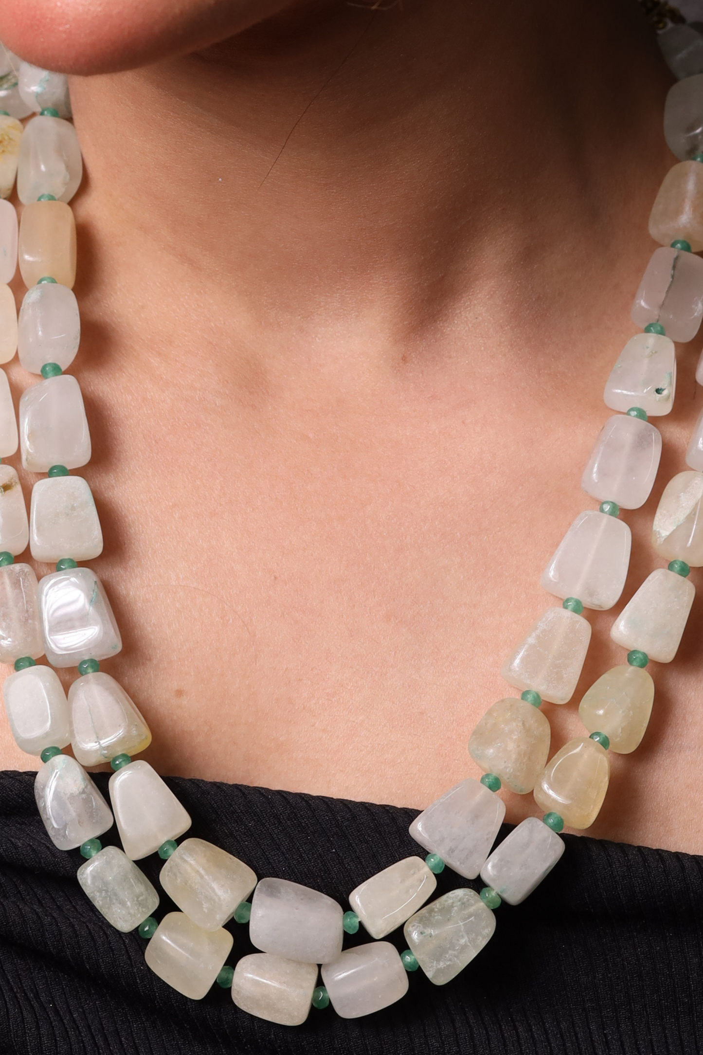 Beautiful  shaded Pink Tumbles Necklace