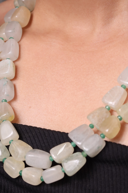 Beautiful  shaded Pink Tumbles Necklace