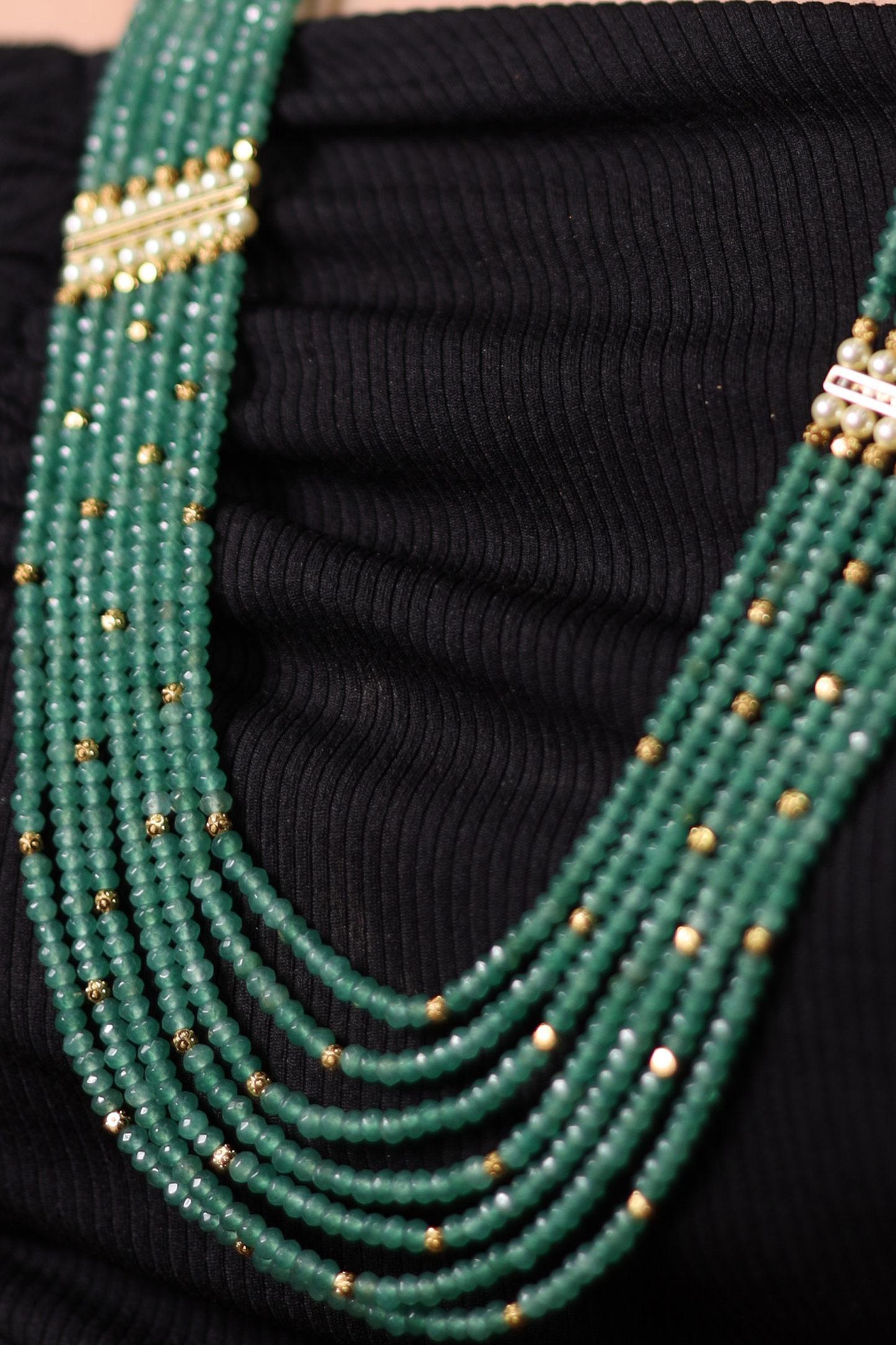 Mint Green Onyx Layered  Necklace