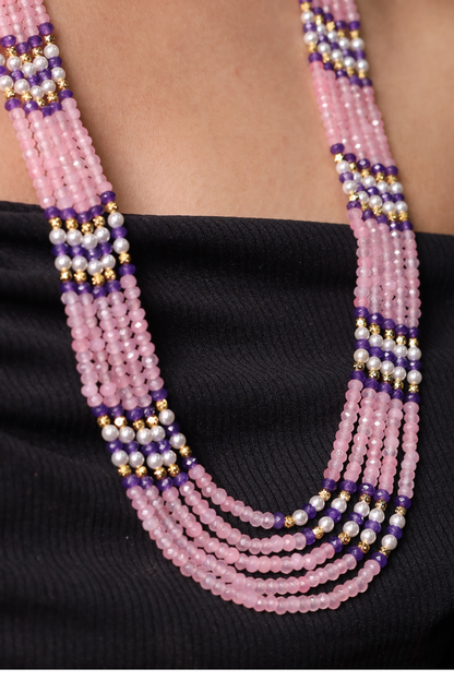 Pink Onyx Layered Necklace