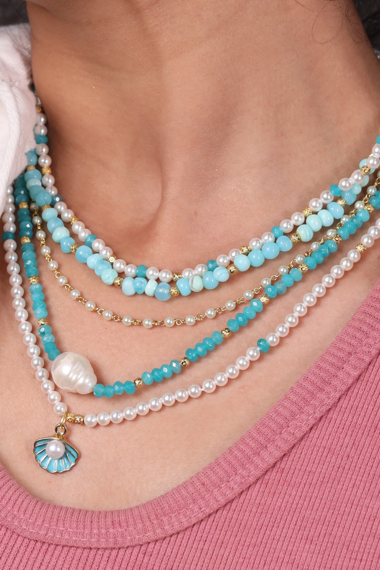 Refreshing vibes  Layered Summer Necklace