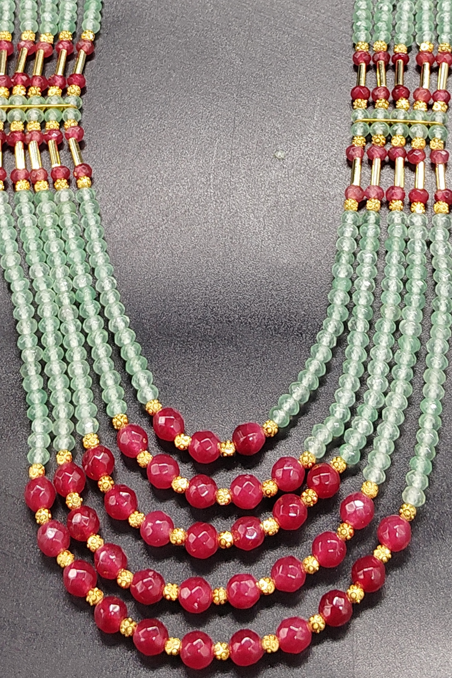 Elegance Handcrafted Sea Green Onyx Necklace