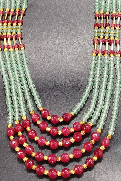 Elegance Handcrafted Sea Green Onyx Necklace