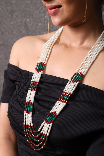 Pearls Layered Multi Traditional Necklace