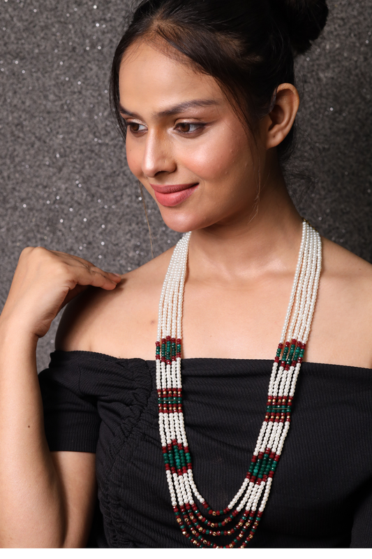 Pearls Layered Multi Traditional Necklace