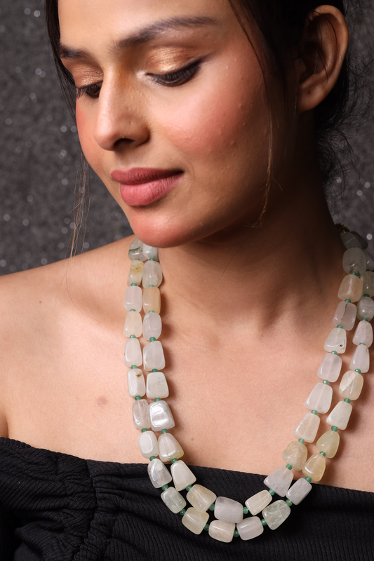 Beautiful  shaded Pink Tumbles Necklace