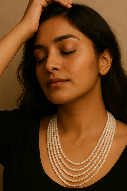Real Oval Pearl Necklace – Handcrafted Natural Elegance by Emryn