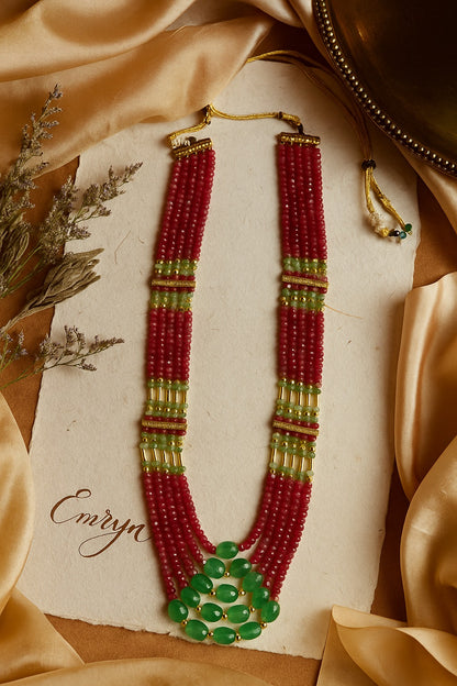 Eelegance In This Handcrafted Ruby Onyx Necklace