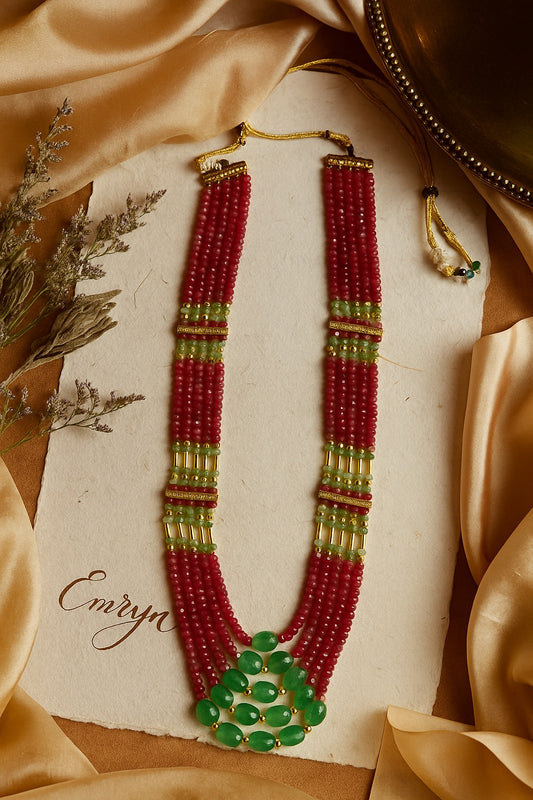 Eelegance In This Handcrafted Ruby Onyx Necklace