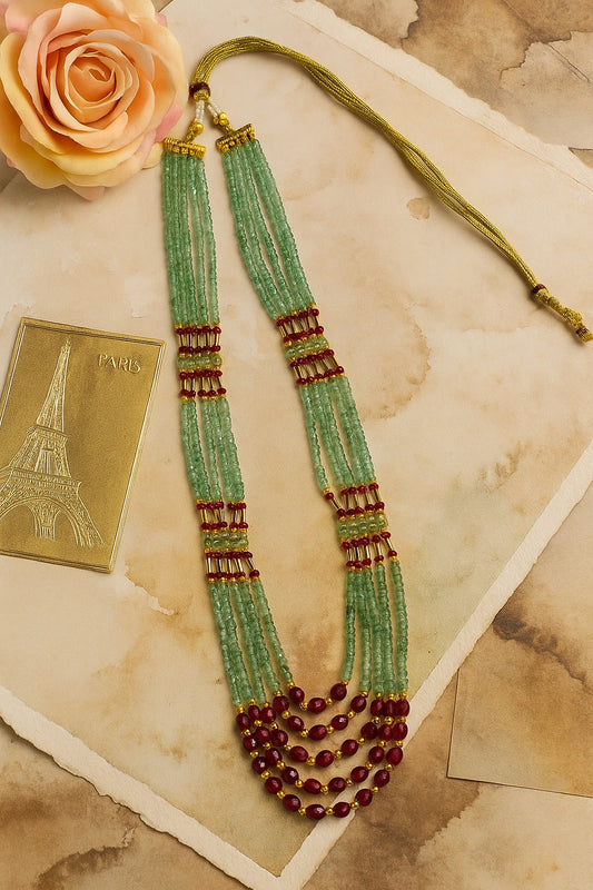 Elegance Handcrafted Sea Green Onyx Necklace