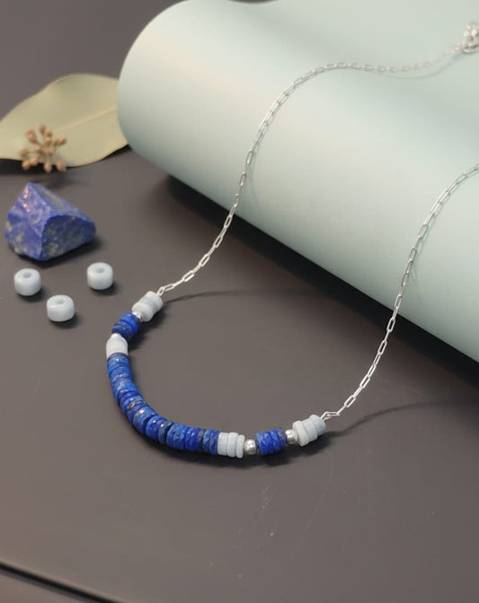Beautiful Lapis Lazuli Gemstone with 925 Silver