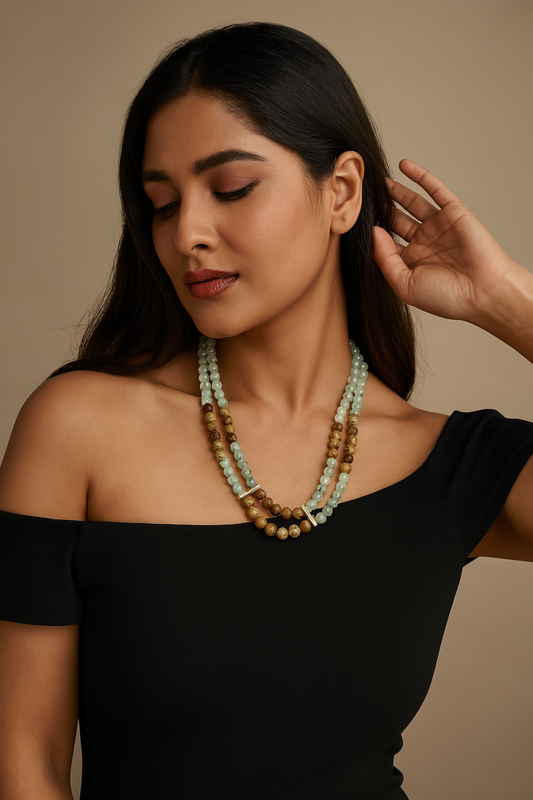 Luxury Green Garnet Necklace – Ethically Sourced 10 mm Gemstone Beads